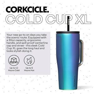 Corkcicle 30oz Dragonfly Cold Cup XL Handle Tumbler! NEW!